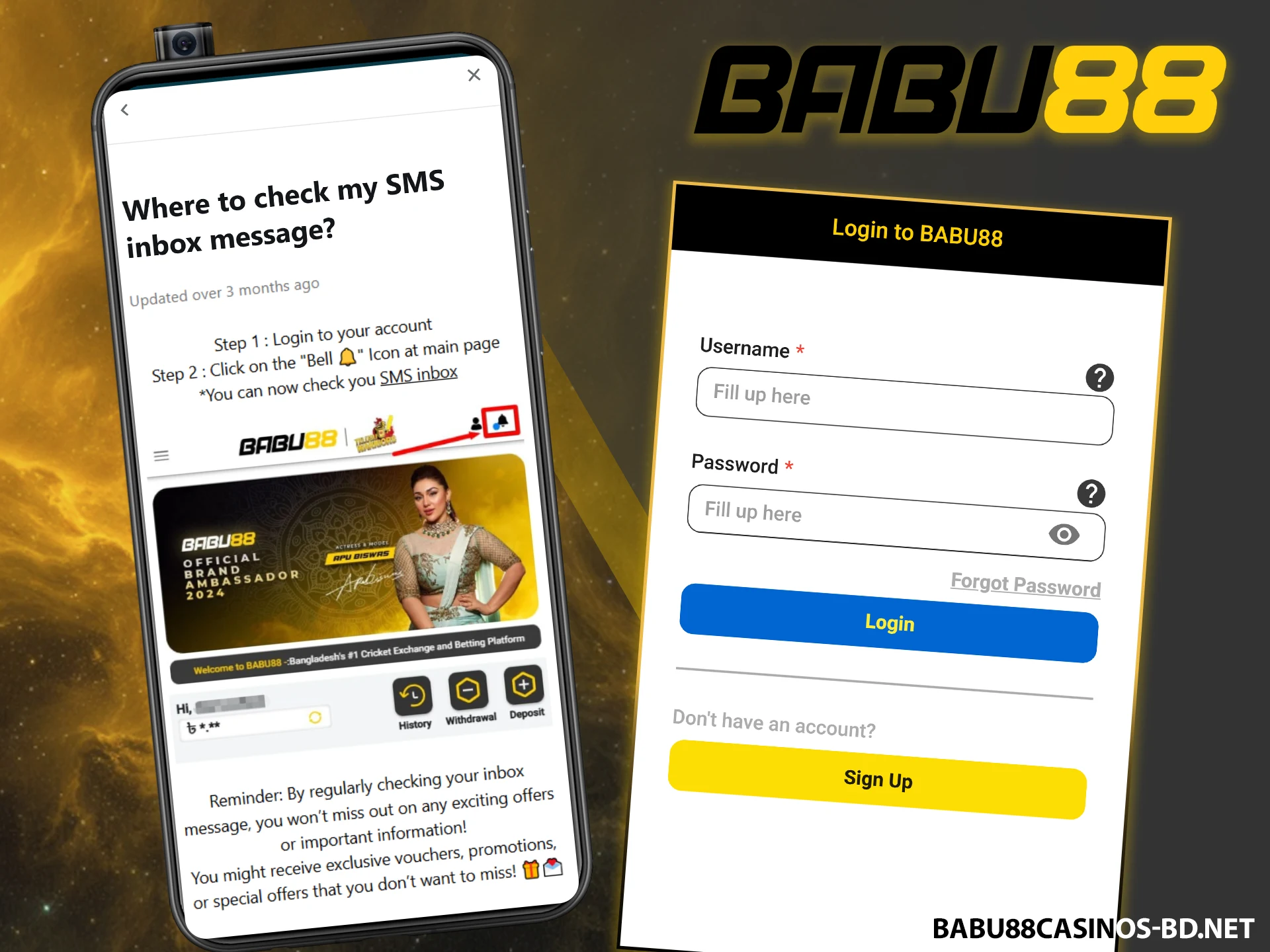 Create your mobile account on the Babu88 website in Bangladesh right now.