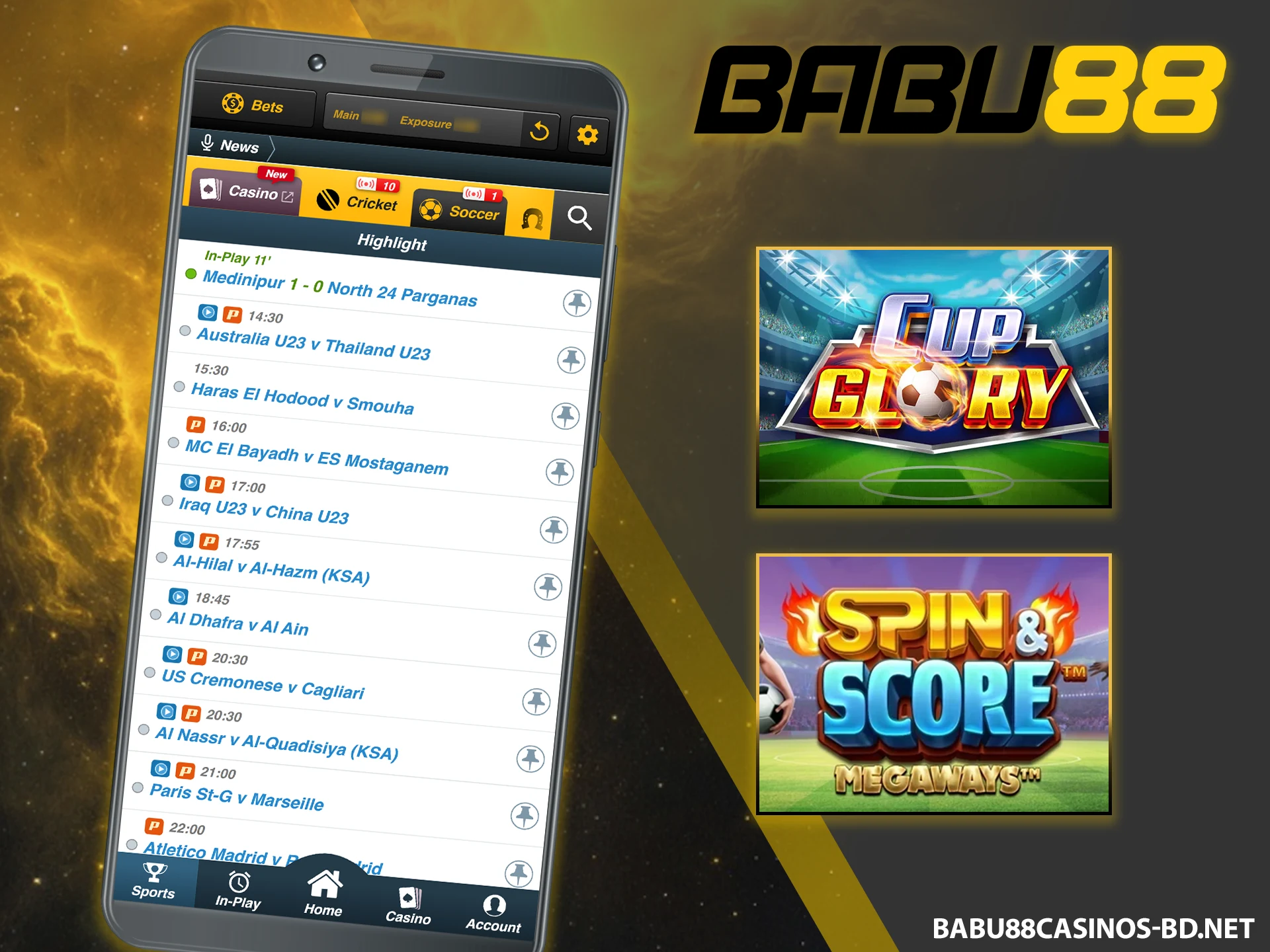 Bet on your favorite sports using the official Babu88 website.