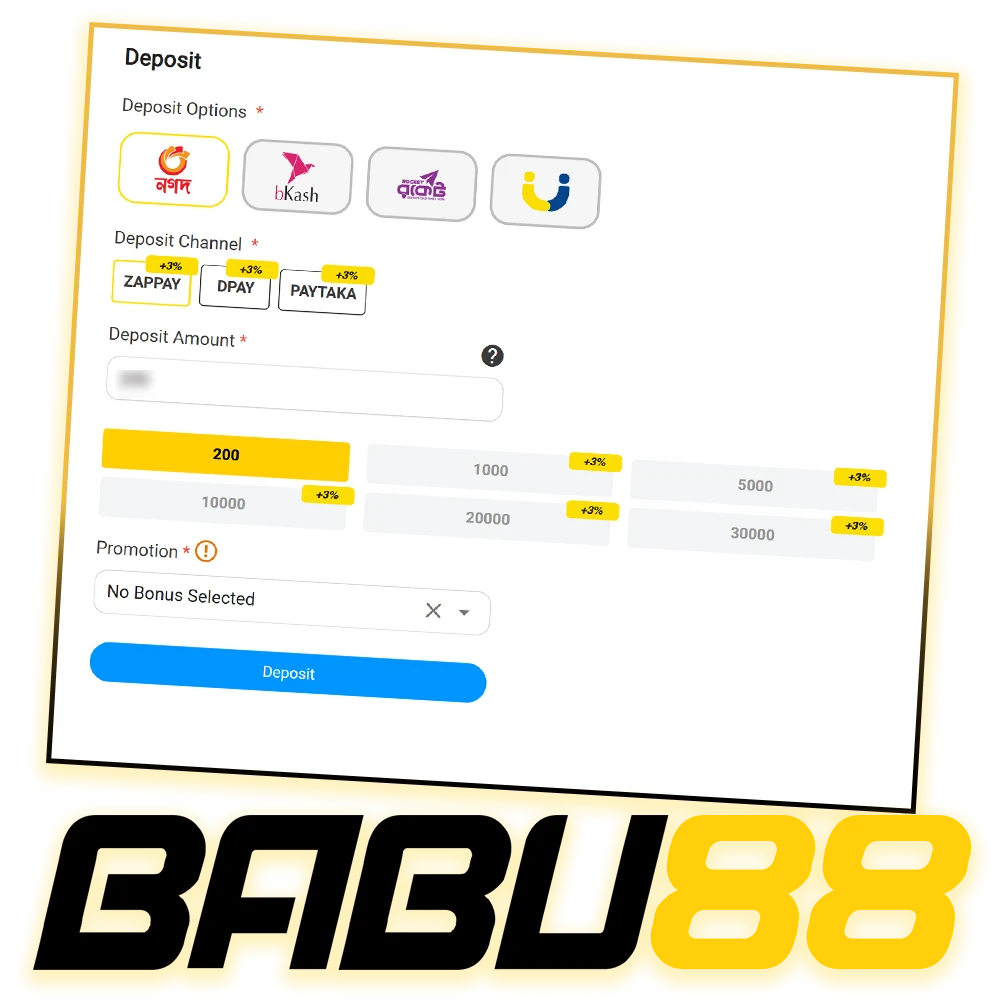 Check payment options on the official Babu88 website.