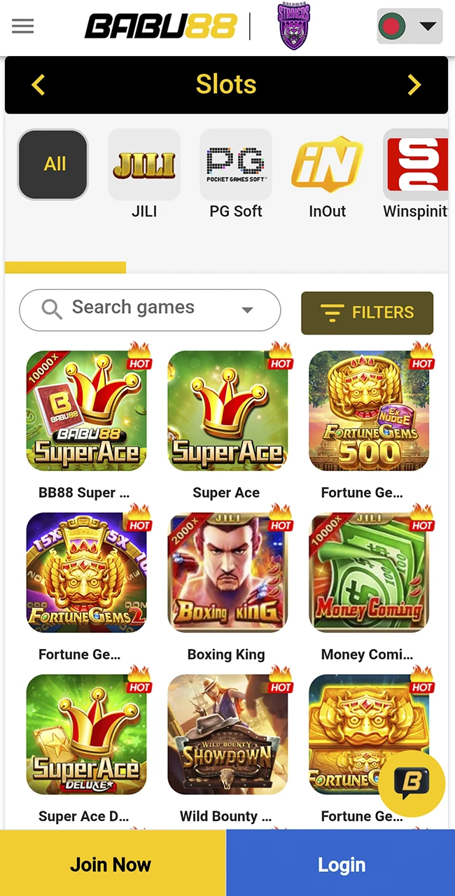 Play casino games on the official Babu88 website.