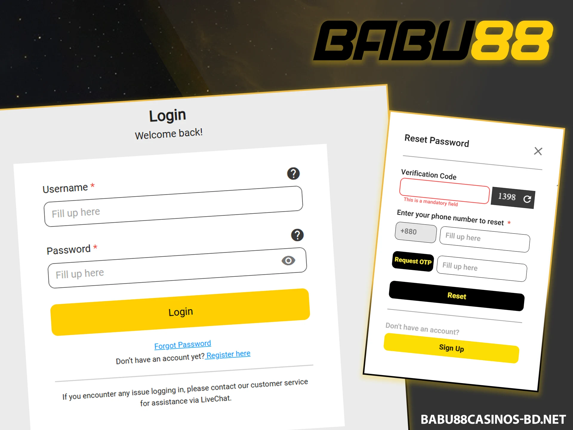Sign in to your private profile on the official Babu88 website today.