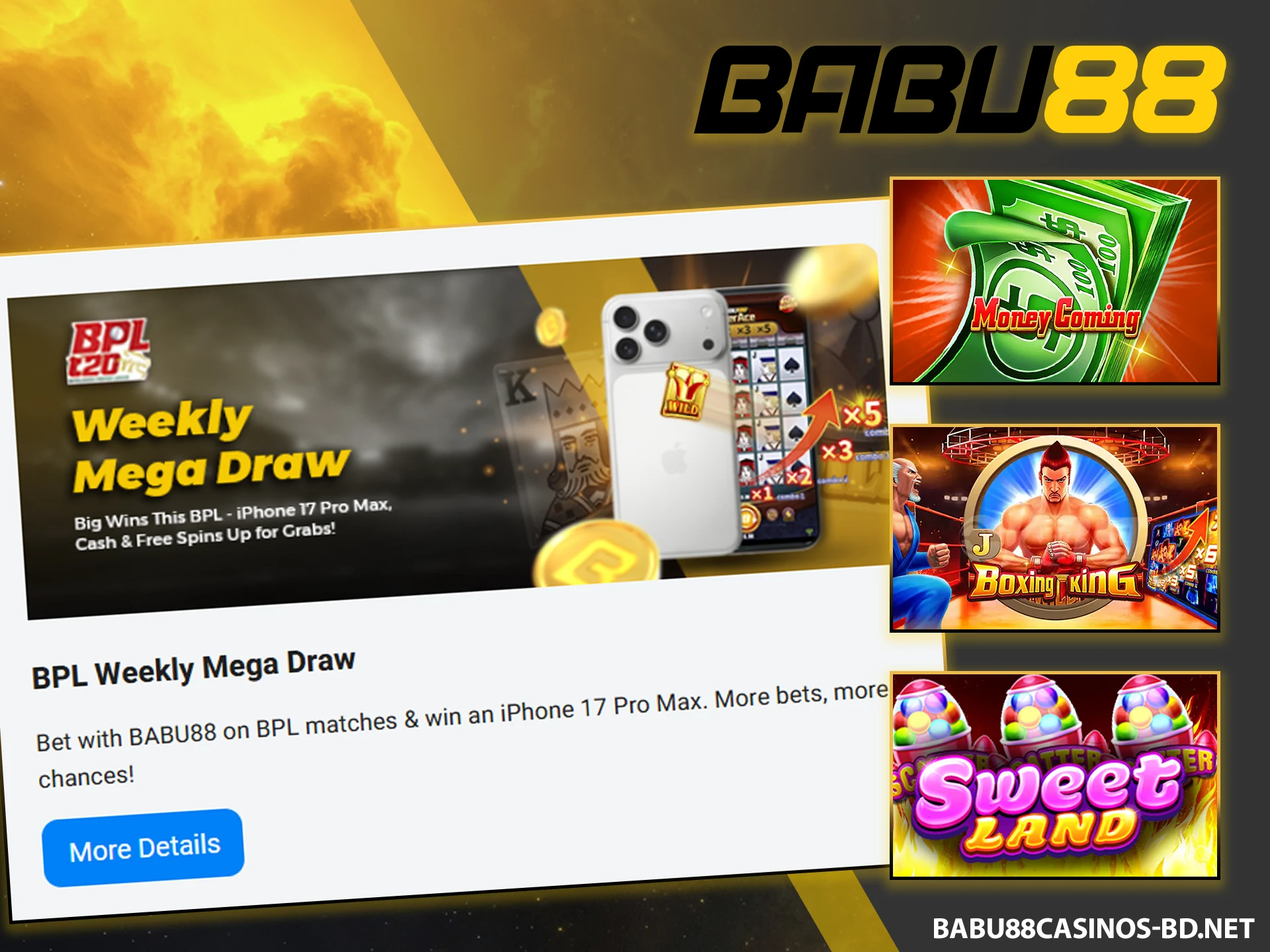 Discover the latest bonuses and features on the Babu88 website Bangladesh.