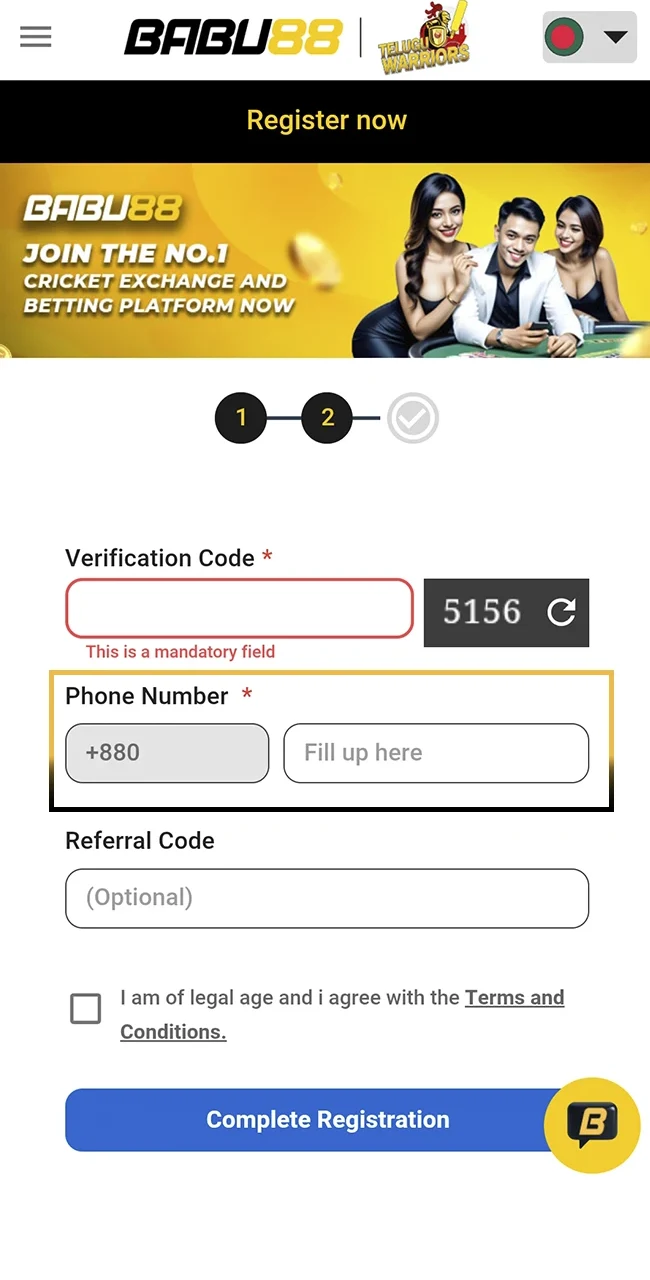 Choose your currency settings on the Babu88 website in Bangladesh.
