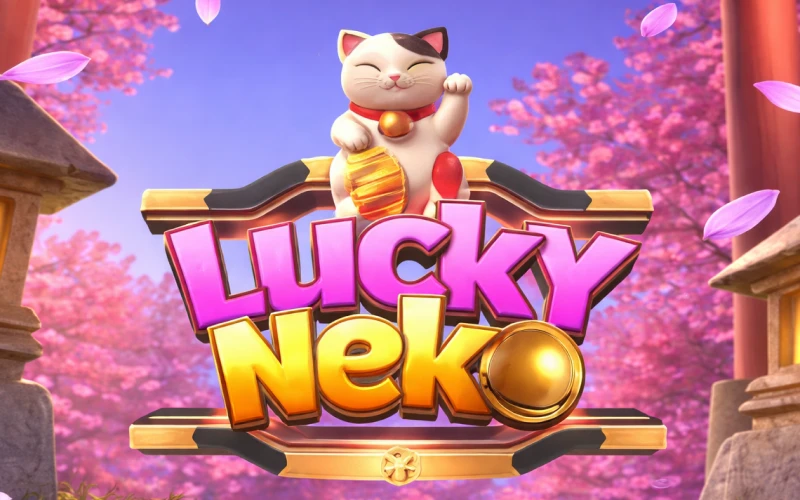 Traditional Japanese cat themed slot with giant symbols and luck features.