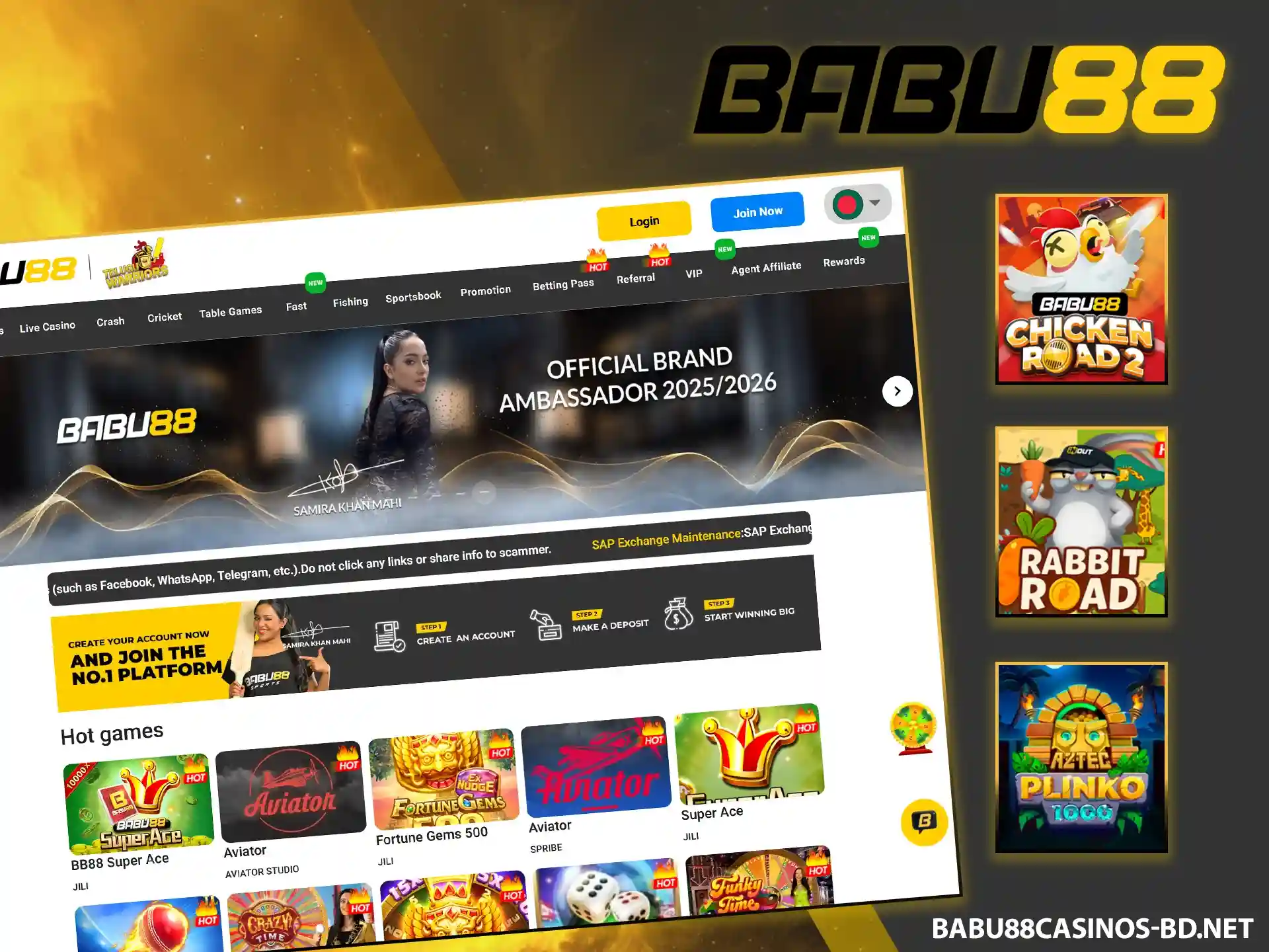 Install the desktop version from the official Babu88 website.